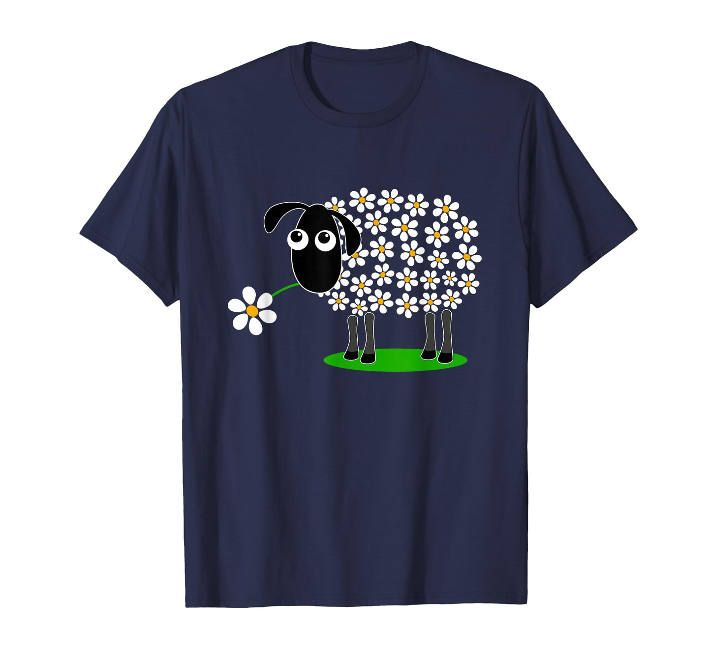 Cute sheep with flower wool t-shirt for girls and mum T-Shirt