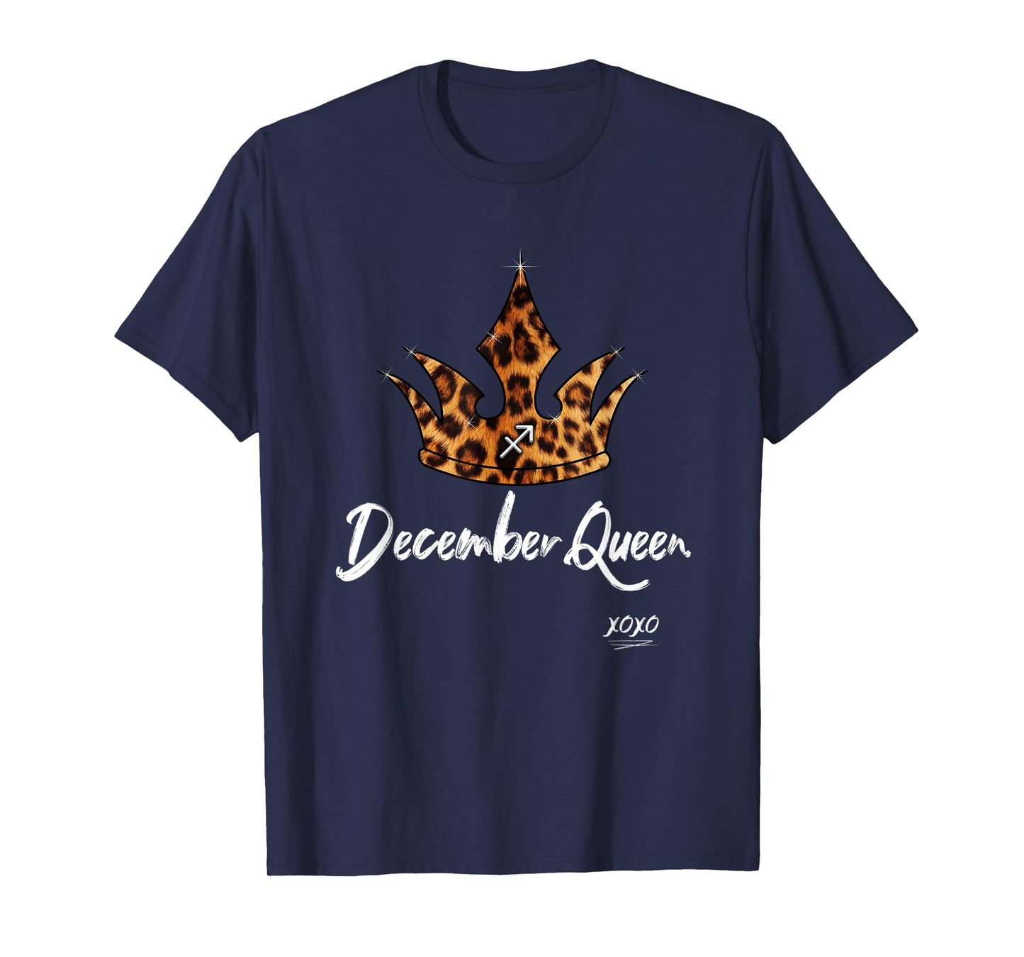 Leopard Crown December Queen Zodiac Sign Sagittarius Gifts T-Shirt