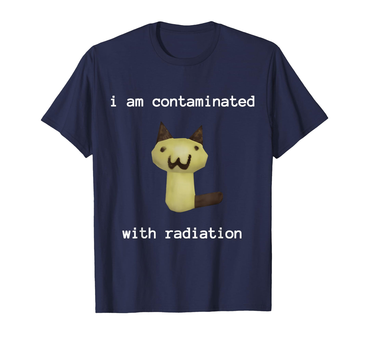 I Am Contaminated with Radiation FUNNY Unisex T-Shirt, Black, Small, Short Sleeve, Classic Fit, Polyester, Cartoon, Vintage, Unique Humorous Theme, Festive Design