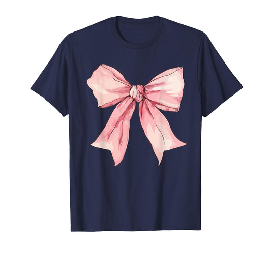 Cute Pink Coquette Bow for Women Girls Pink Coquette Bow T-Shirt
