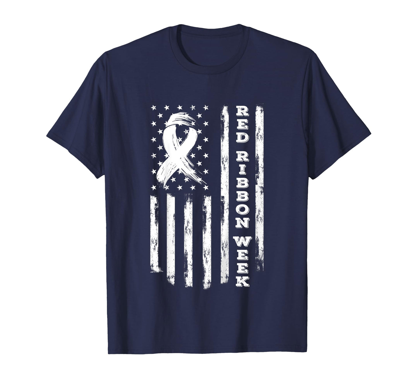 Red Ribbon Week Shirt American Flag Red Ribbon Week T-Shirt for Kids