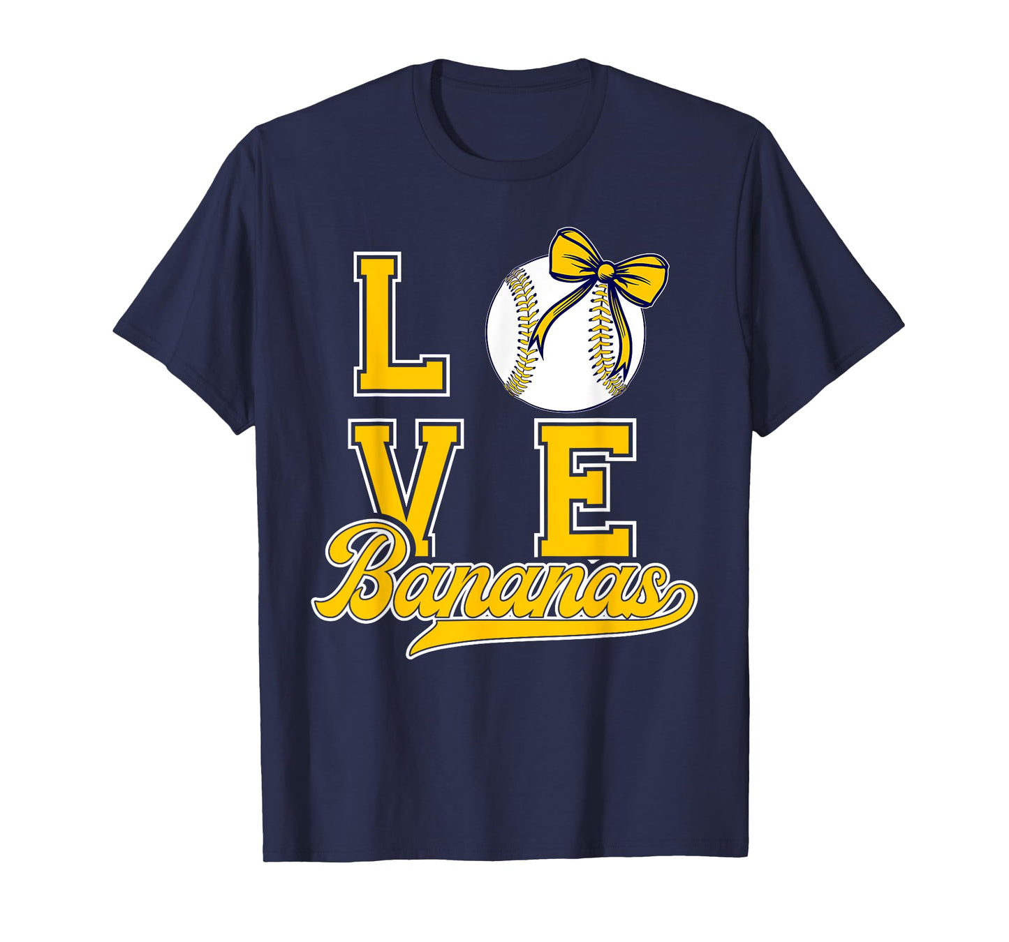 Retro Bananas Coquette Bow Banana Lovers for Men Kids Women T-Shirt