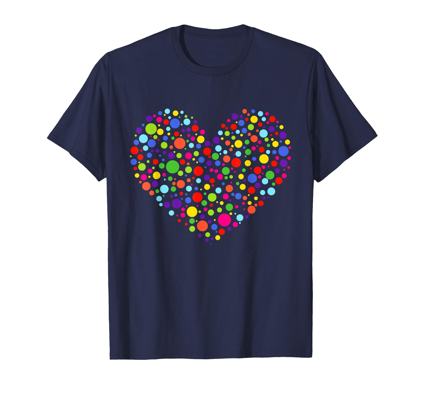 Happy Dot Day Heart Colorful Polka Dot Women Teen Girl Kids T-Shirt
