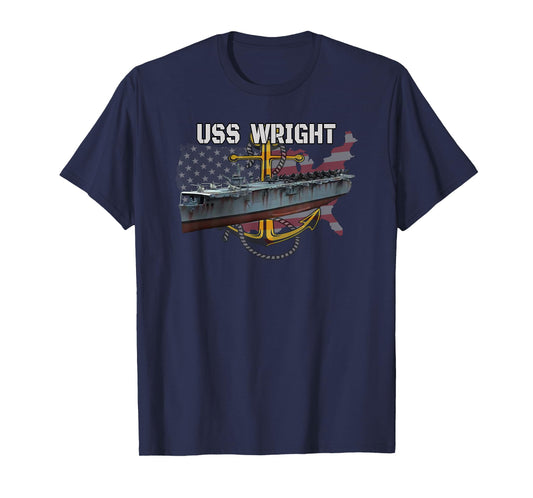 Aircraft Carrier USS Wright CVL-49 Veterans Day Sailor T-Shirt