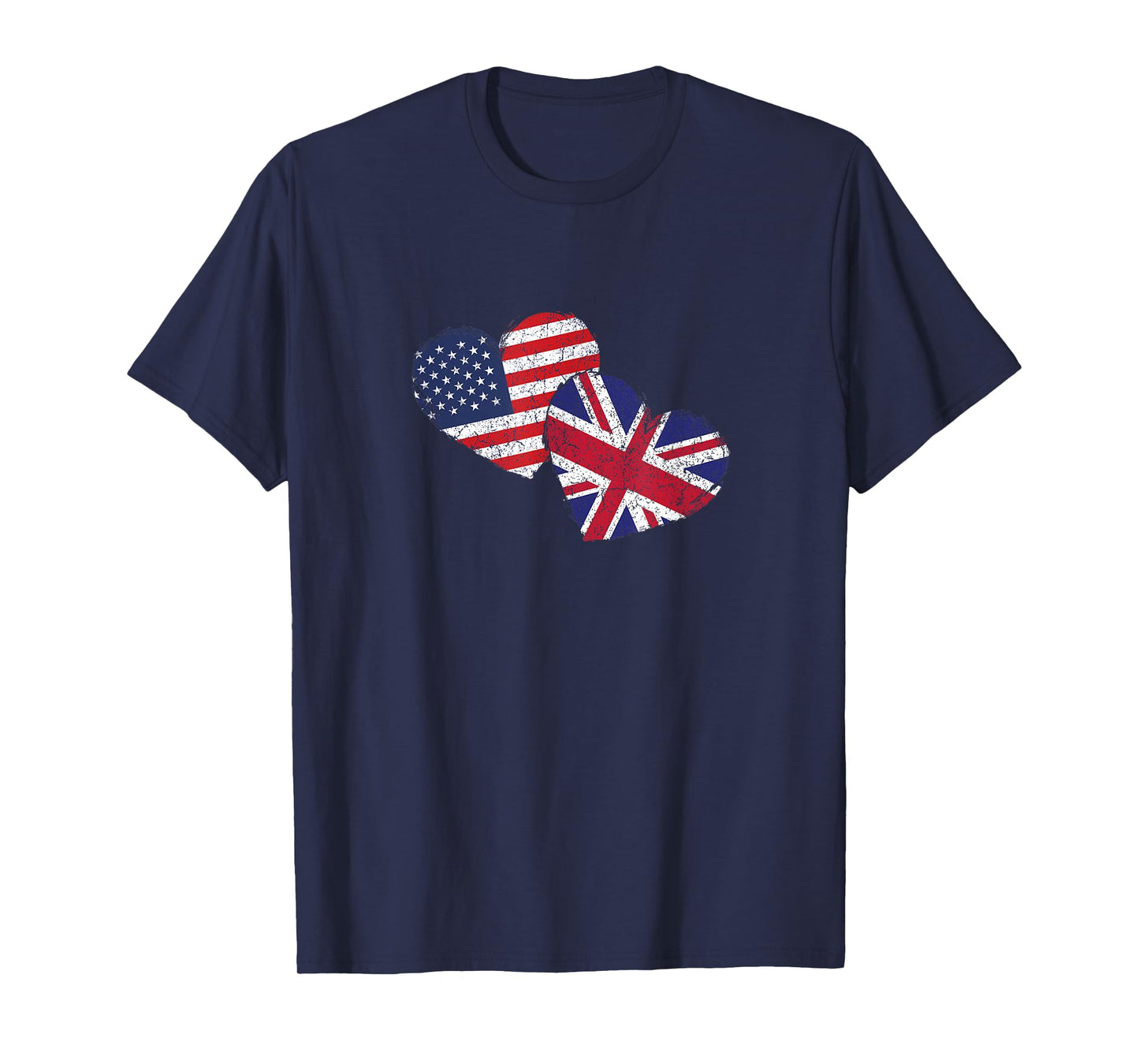 USA United Kingdom Heart Country Flag American British T-Shirt