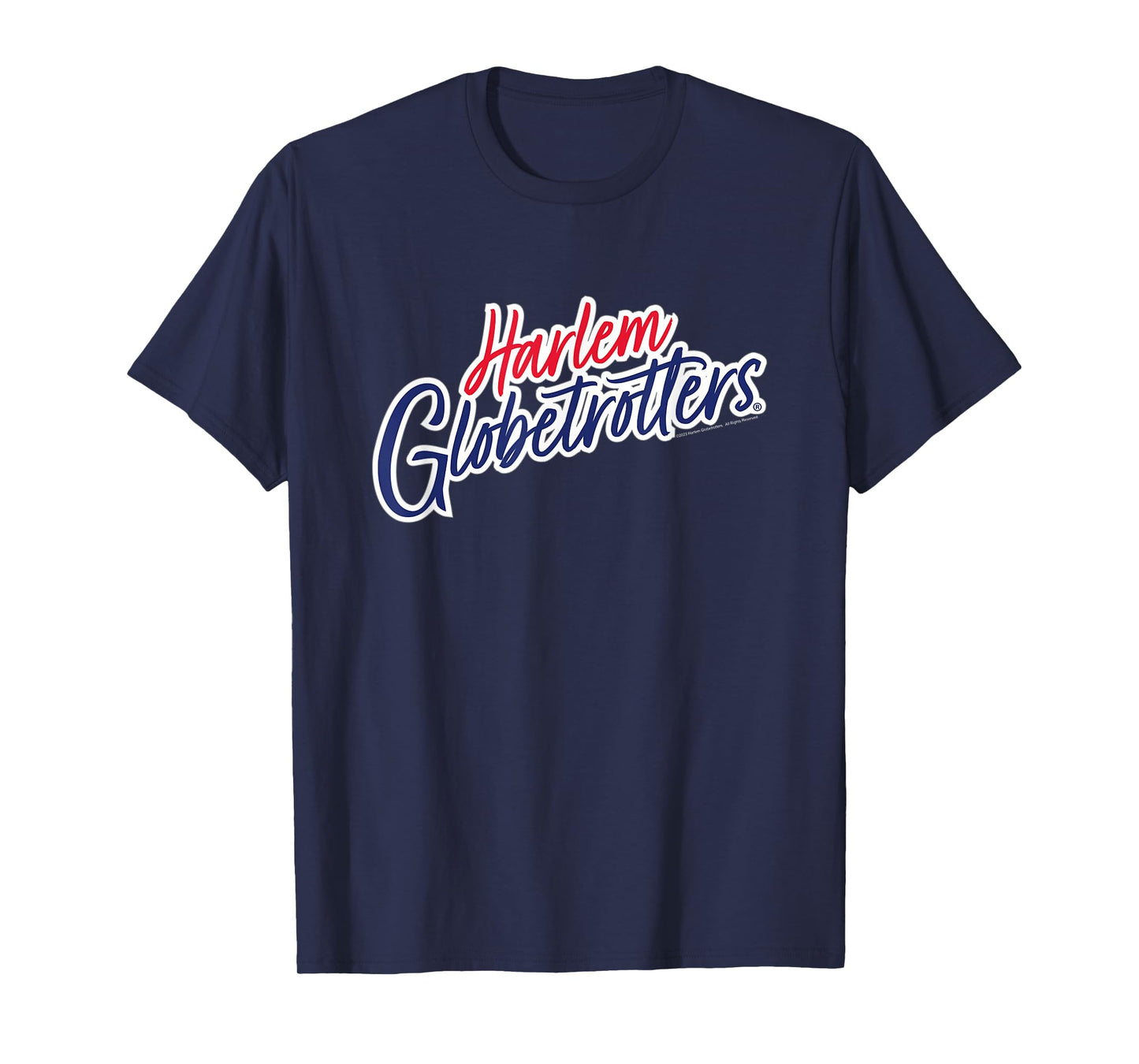 Harlem Globetrotters Basketball Script Logo USA T-Shirt