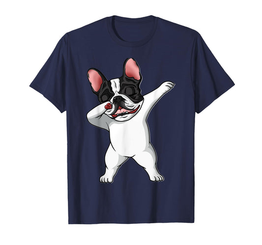The Brindle Pied Frenchi dabbing french bulldog Lover Gift Men Women Girls Kids T-Shirt