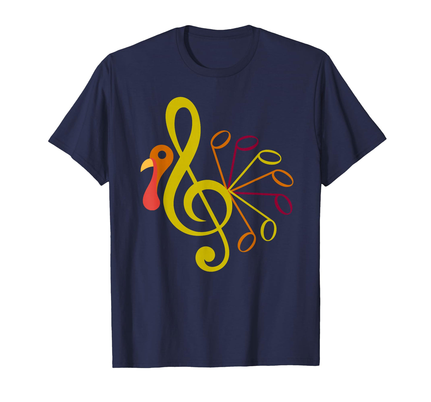 Music Note Symbol Turkey Teacher Fall Thanksgiving Autumn T-Shirt