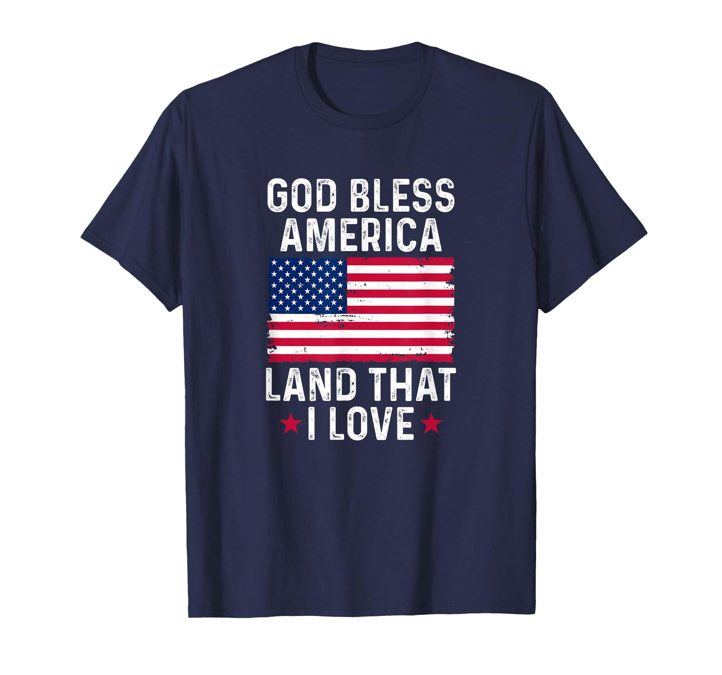 God Bless America Land That I Love Vintage Patriotic T-Shirt