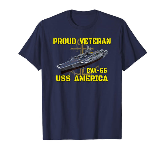 Aircraft Carrier USS America CVA-66 Veterans Father Grandpa T-Shirt