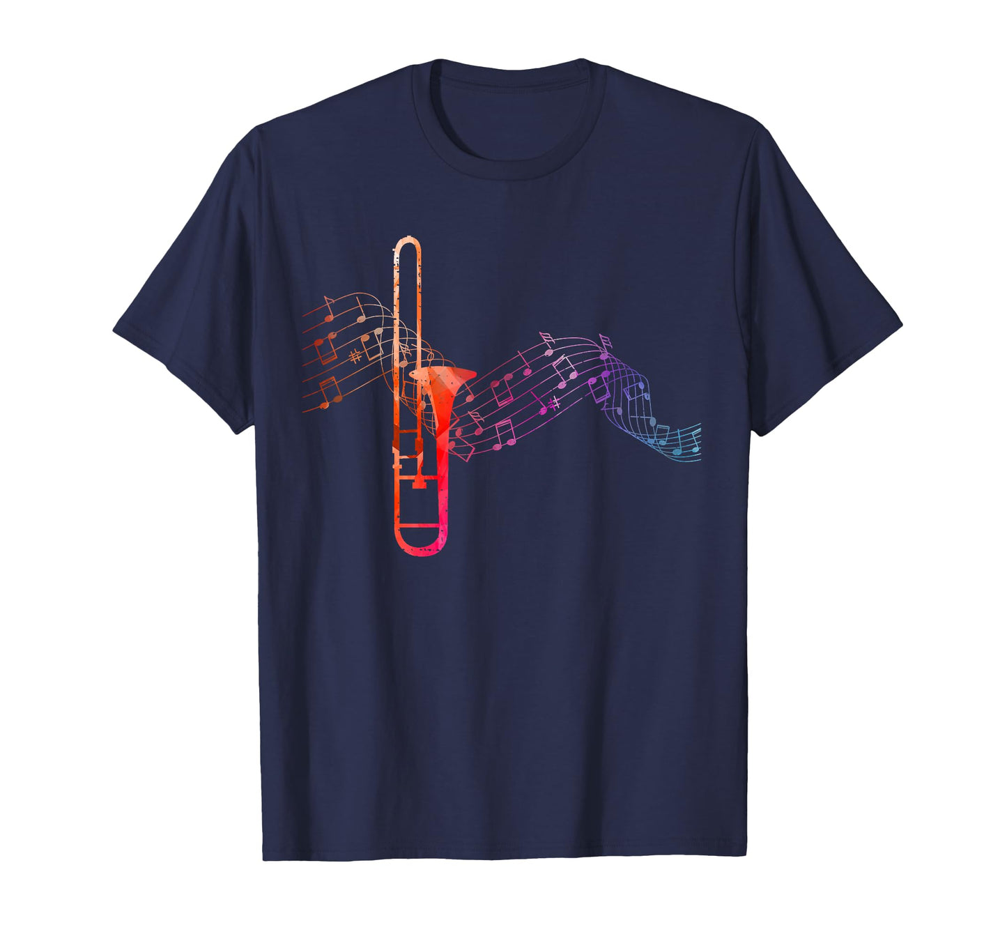 Colourful Trombone Sheet Music Trombone T-Shirt