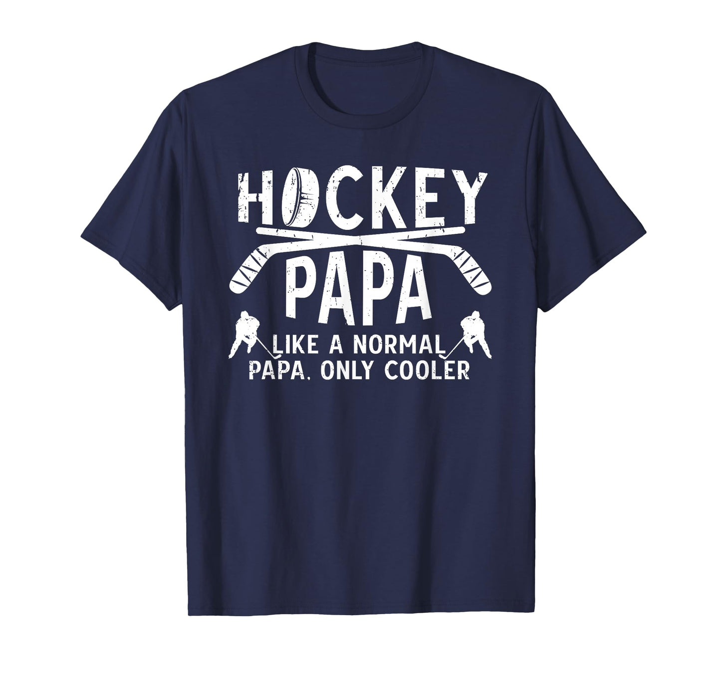 Cool Hockey Papa Grandpa Papa Of A Hockey Player T-Shirt