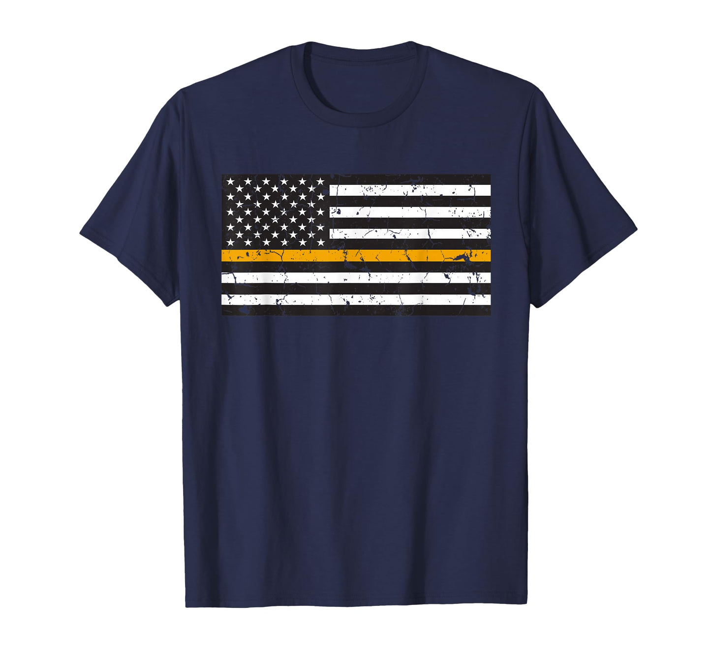 American Flag With Orange Stripe Search And Rescue SAR T-Shirt