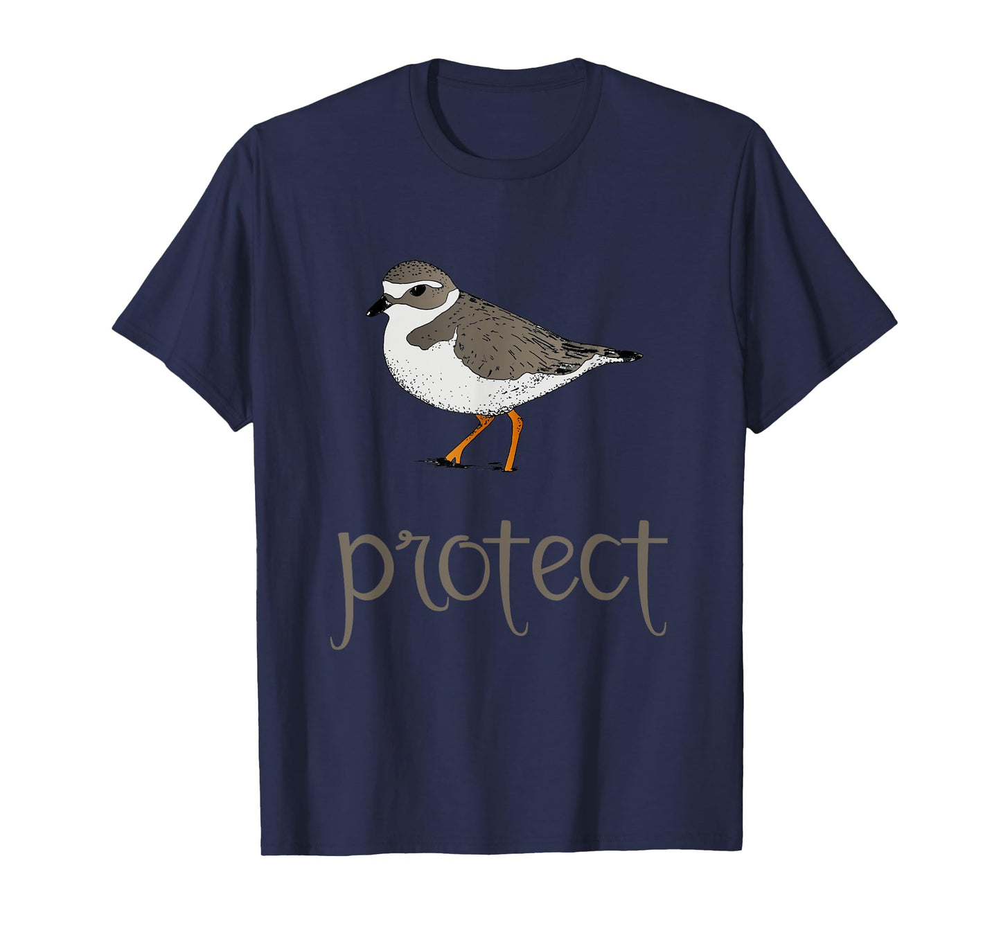 Shore Bird Piping Plover Hand Drawn Marine Illustration T-Shirt