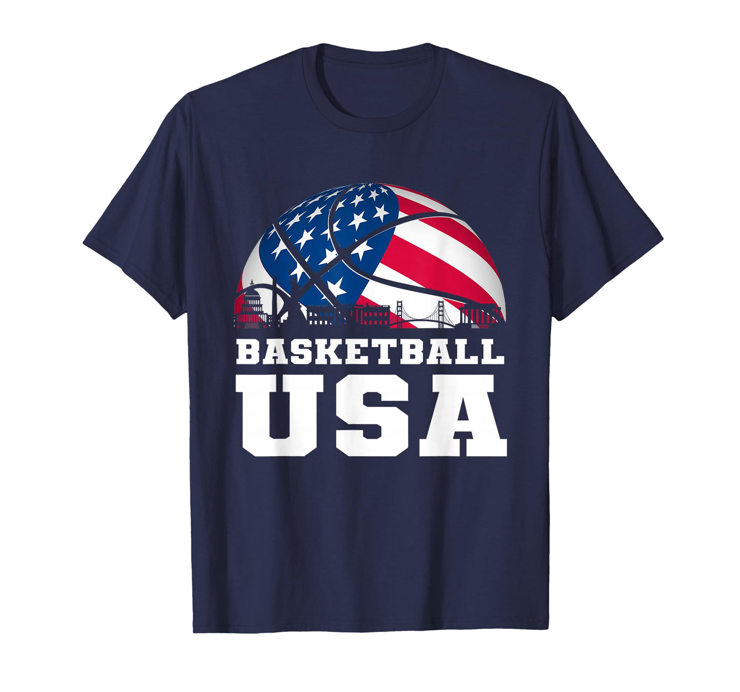 Basketball USA Support The Team Tshirt USA Flag Dream T-Shirt