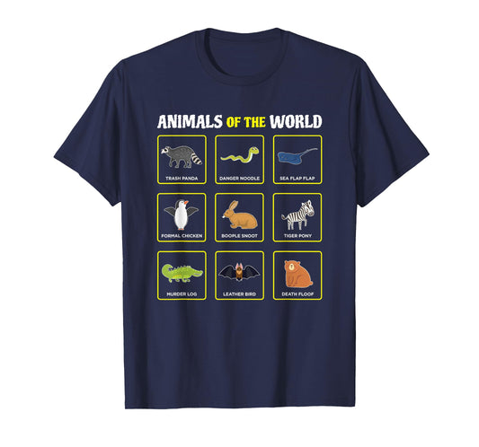 Animals Of The World Funny Rare Animals Memes T-Shirt