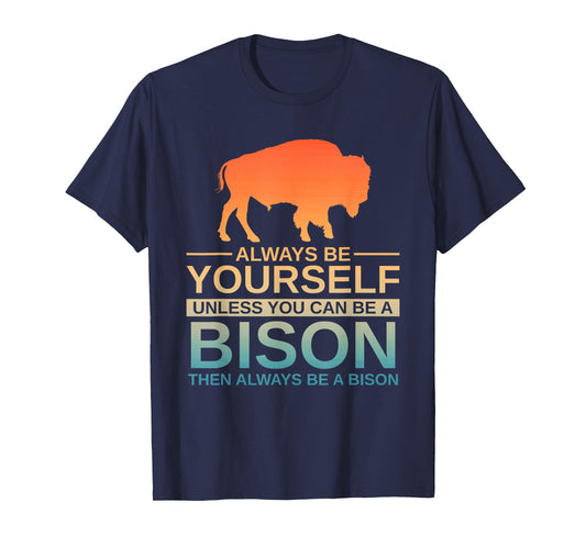 Cool Bison Design for Men Women Buffalo Animal Lovers Bison T-Shirt