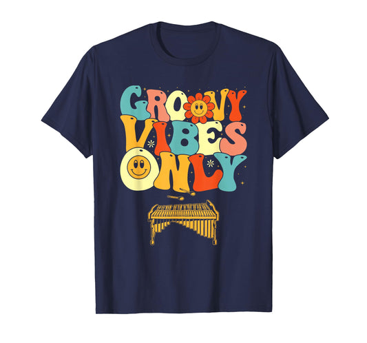 Retro Groovy Front Ensemble, Brass Band, Groovy Vibes Only T-Shirt