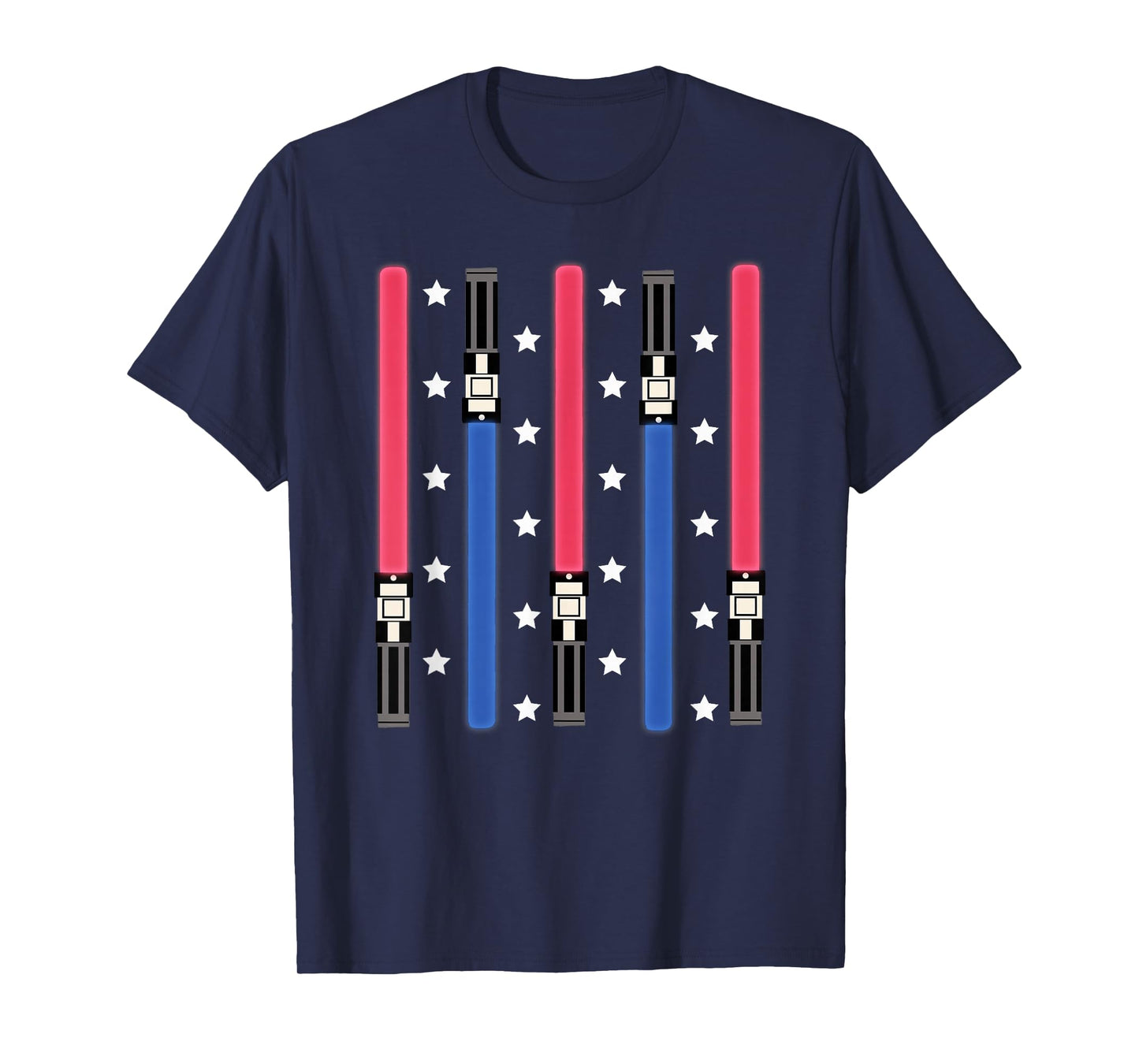 Star Wars Classic 4th of July Lightsabers and Stars T-Shirt