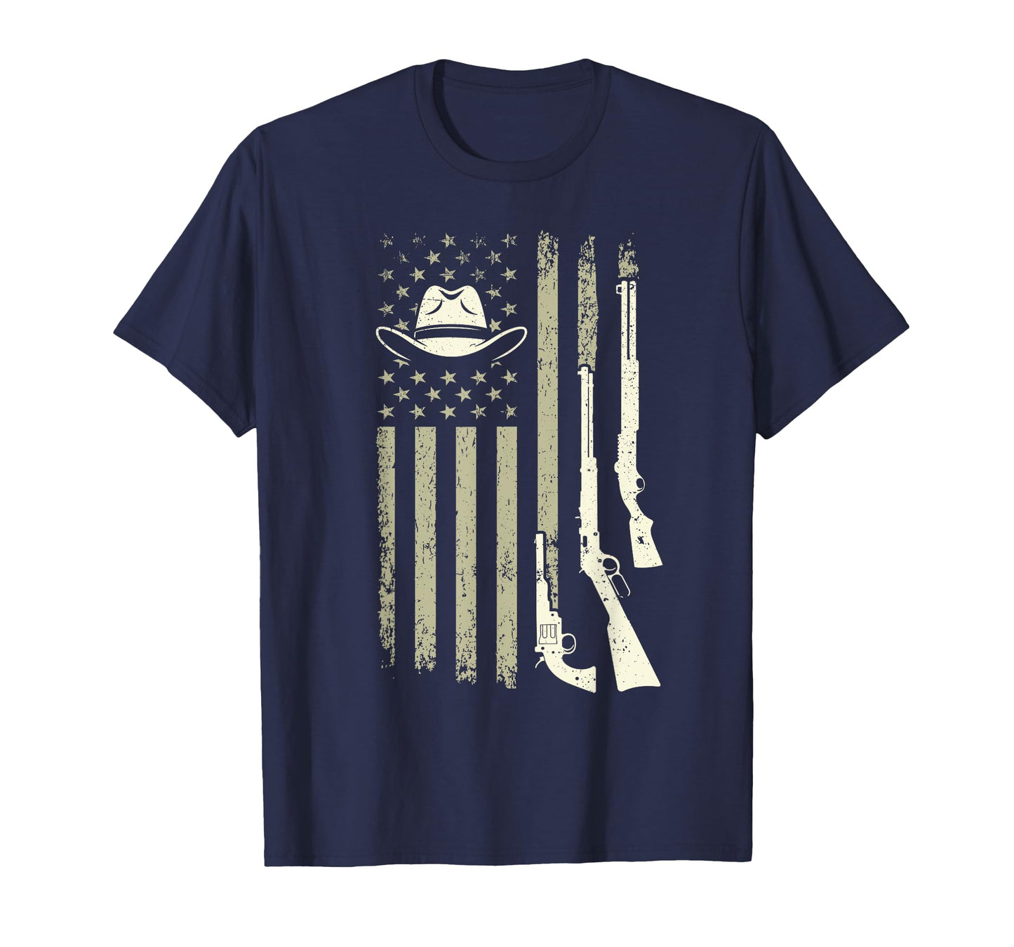 Cowboy action shooting american flag T-Shirt