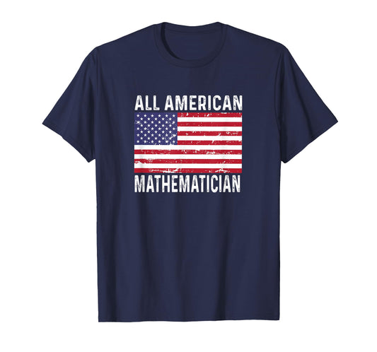 Math 4th Fourth of July All American Flag USA T-Shirt