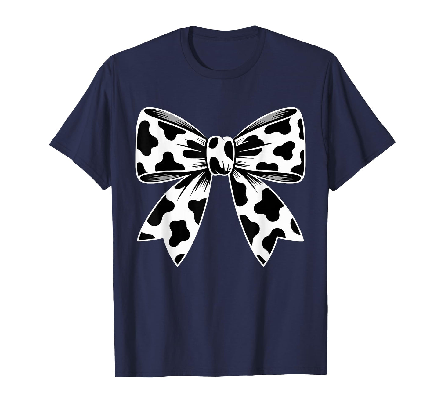 Cute Coquette Bow Cowprint Cow Pattern for Womens and Girls T-Shirt