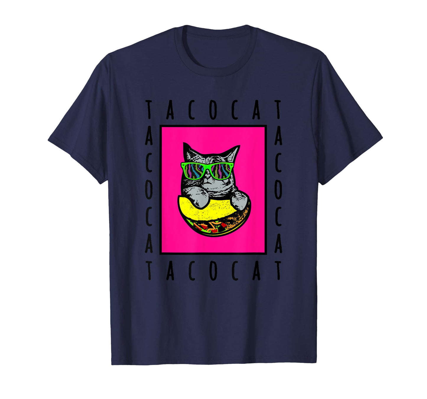 Taco Cat Spelled Backwards Is Taco Cat | Cat in Sunglasses T-Shirt