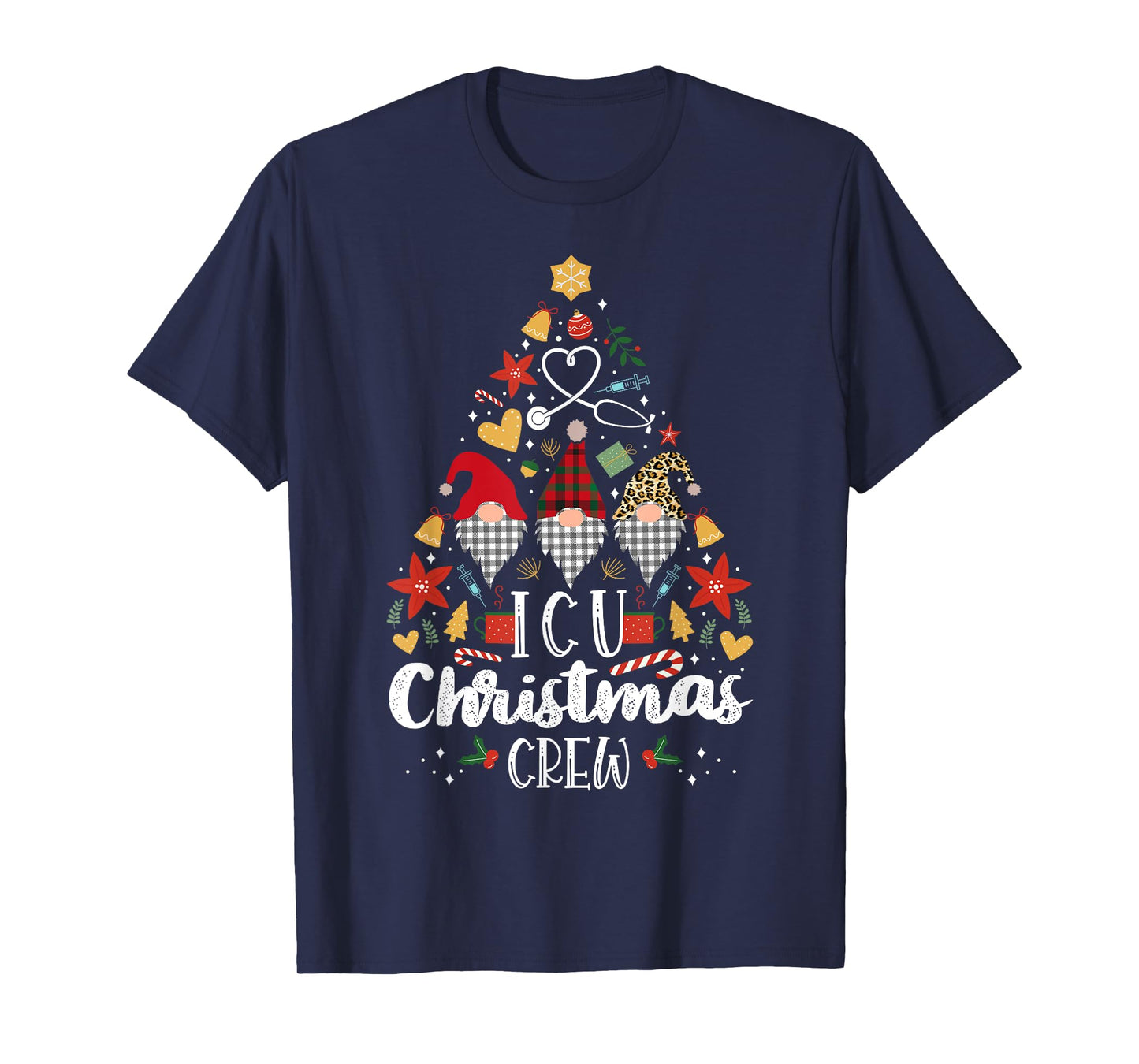 Christmas NICU Crew Nurse Doctor Tech Neonatal ICU Squad T-Shirt