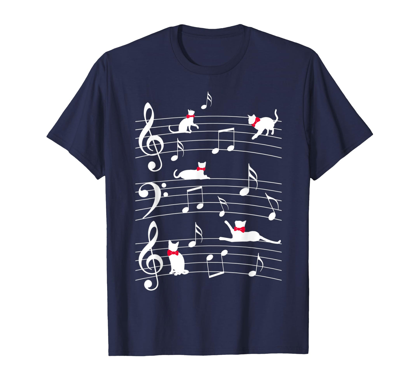 Cute catts play with music notes catt T-Shirt