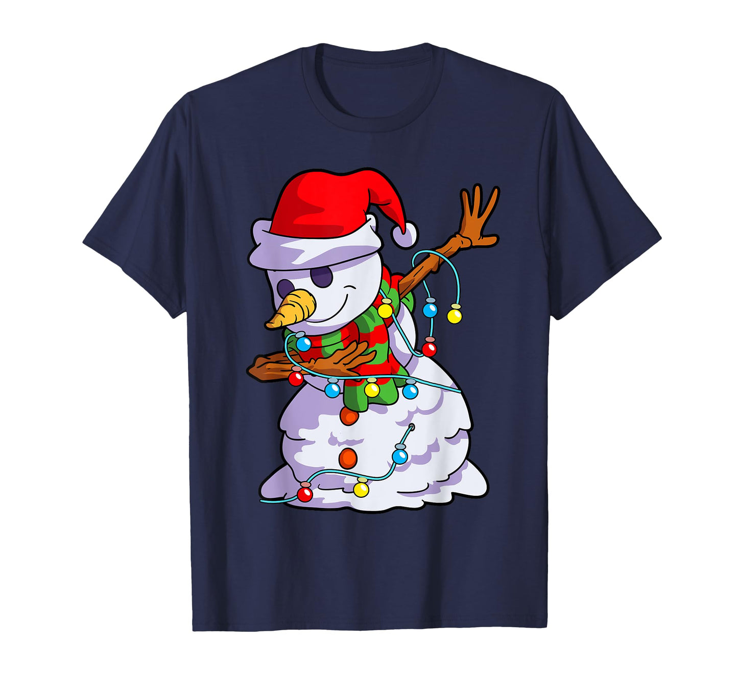 Christmas Dabbing Snowman Kids Girls Boys Matching Family T-Shirt