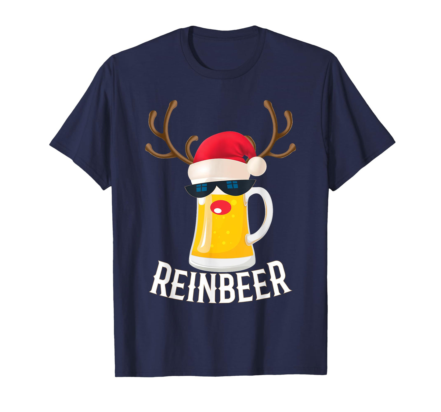 Gifts for Beer Drinkers- Reindeer Funny Christmas Drinking T-Shirt