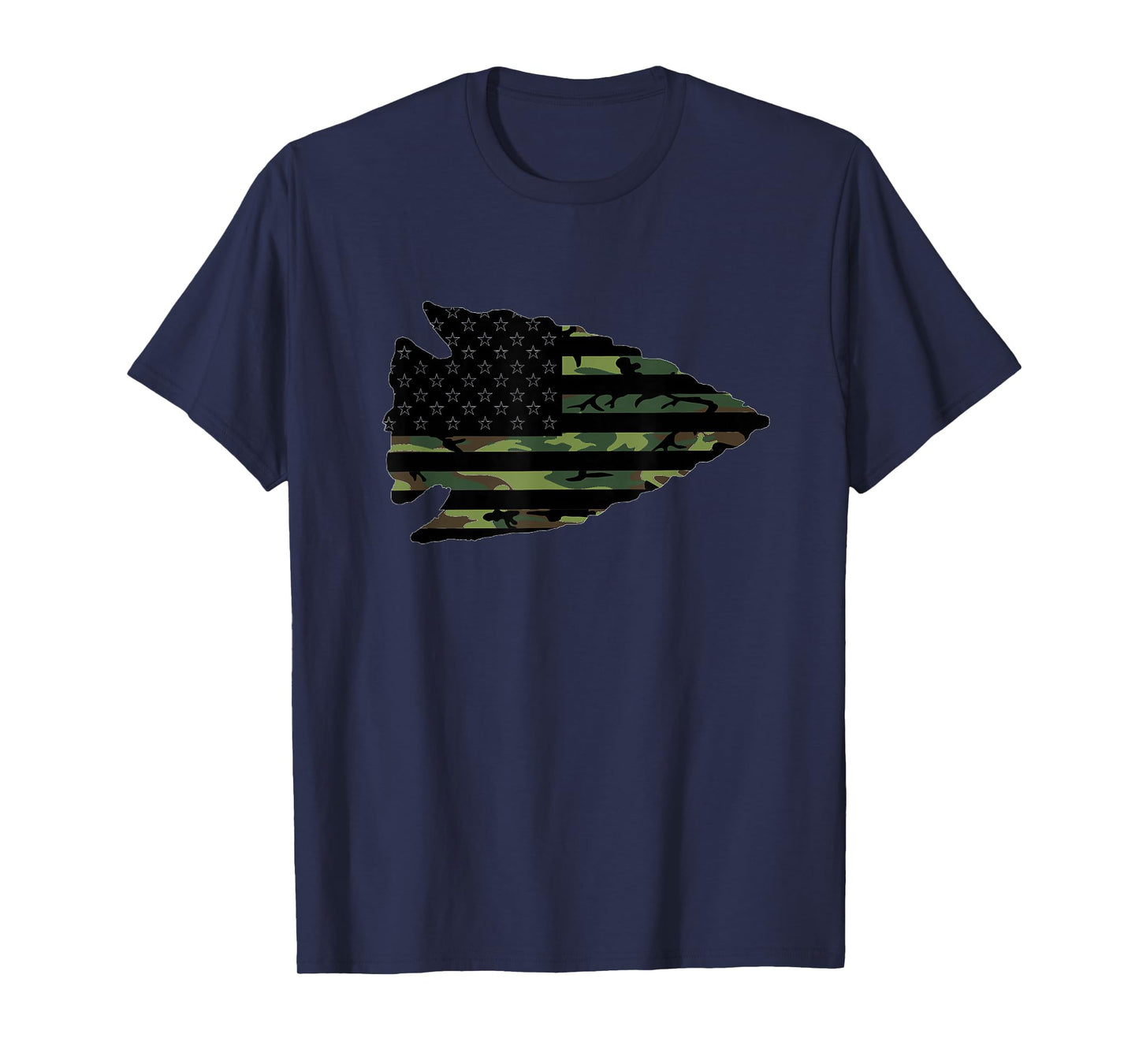 Arrowhead Hunter Camougflage USA Flag Arrowhead Hunting T-Shirt