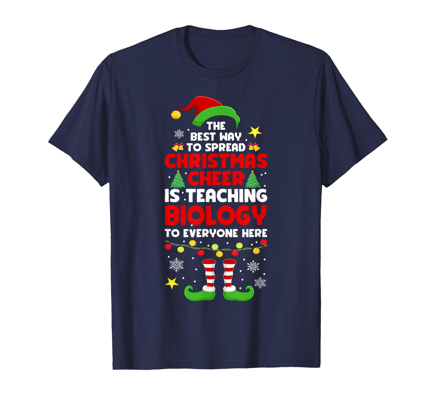 Christmas Biology Teacher Funny Xmas Christmas Cheer T-Shirt