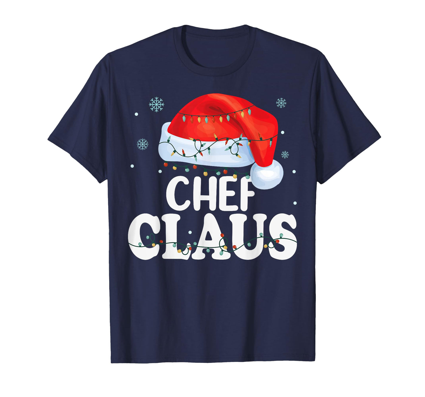 Chef Santa Claus Christmas Funny Matching Costume T-Shirt
