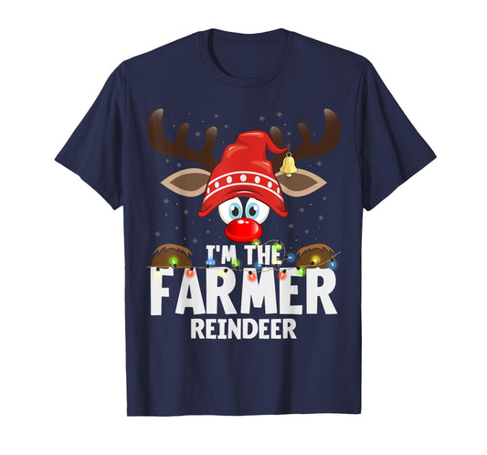 Christmas Matching I'm The Farmer Reindeer T-Shirt