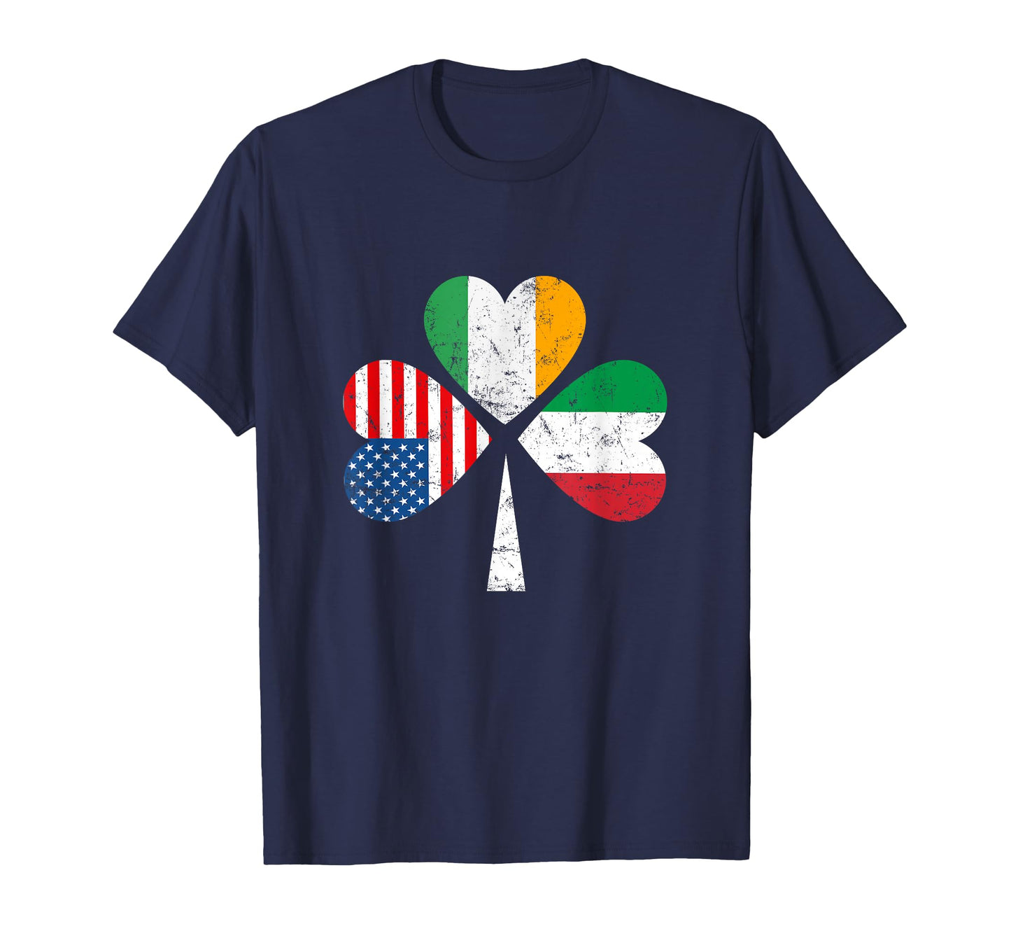 Irish Italian American Flag Ireland Italy USA Patrick's Day T-Shirt