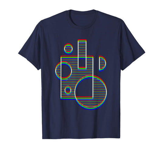 Trippy Geometric Shapes Optical Illusion EDM Abstract Art T-Shirt
