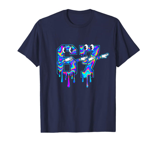 Swirl Six Seven Dab Drip 6 7 Dabbing Meme T-Shirt