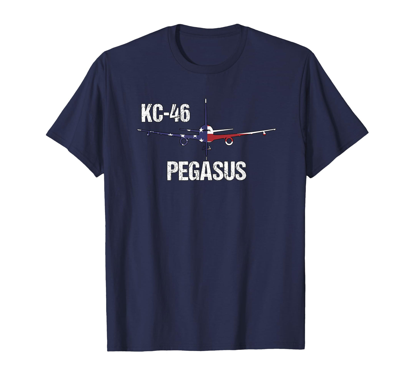 KC46 Pegasus Air Force Pilot- American Flag Funny Aviation Women Kids Men T-Shirt
