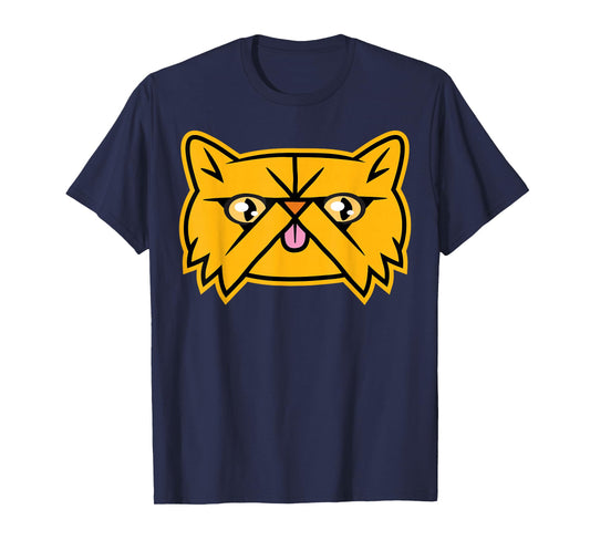 Cute Smooshed Face Orange Persian Cat Graphic T-Shirt