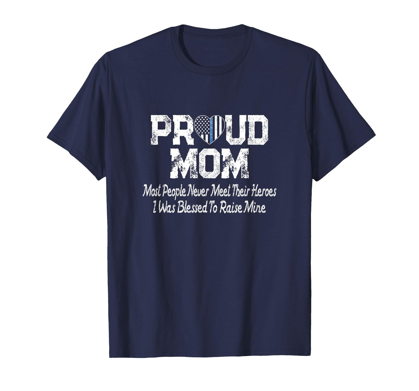 Proud Police Officer Mom Thin Blue Line - Mother Gift T-Shirt