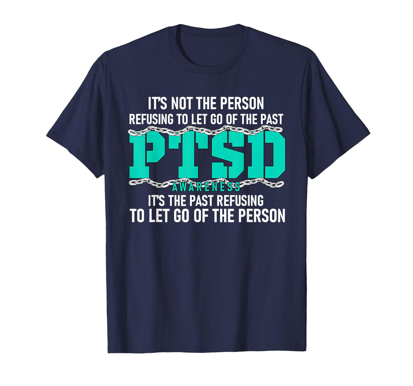 PTSD Awareness PTSD Awareness Teal Ribbon T-Shirt Small