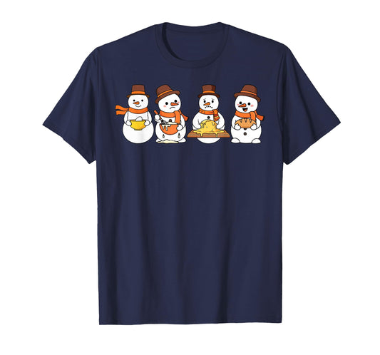 Christmas Snowman Baking Sourdough Bread Chef Baker Funny T-Shirt