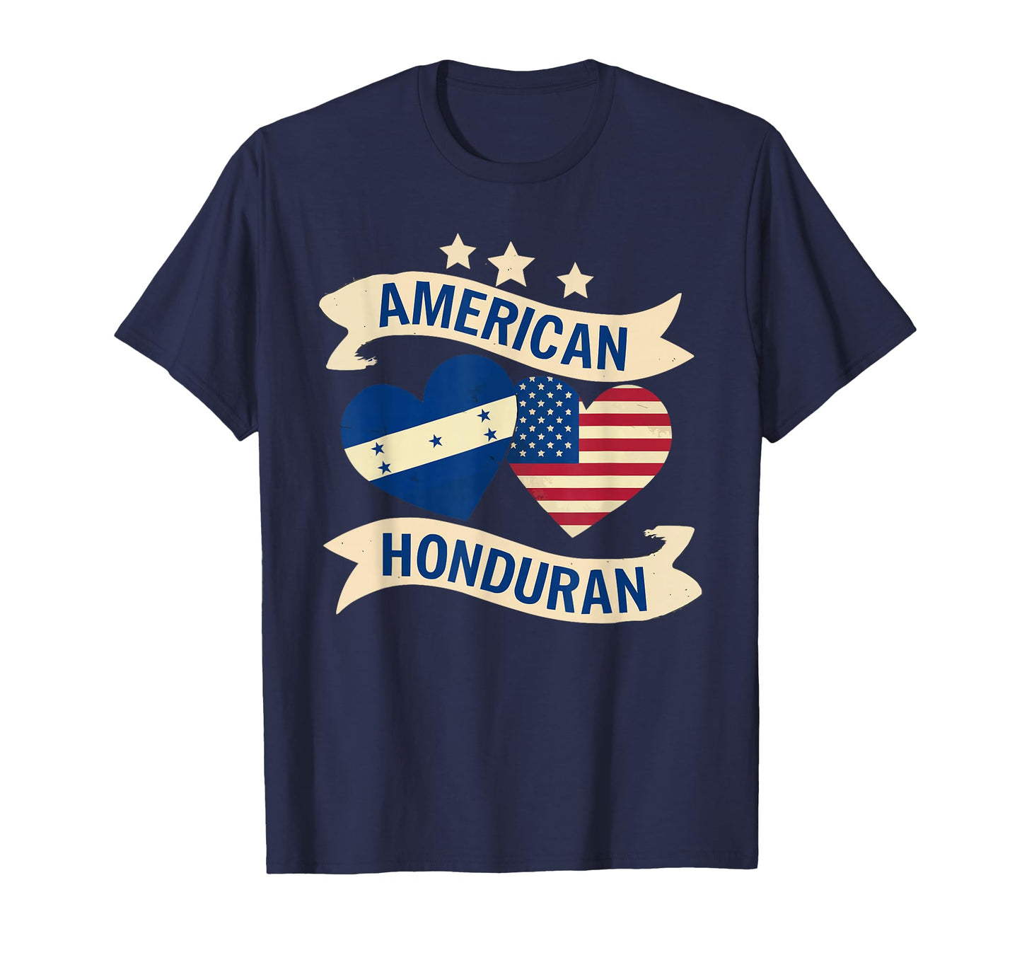Half American Half Honduran USA Flag Honduras America T-Shirt