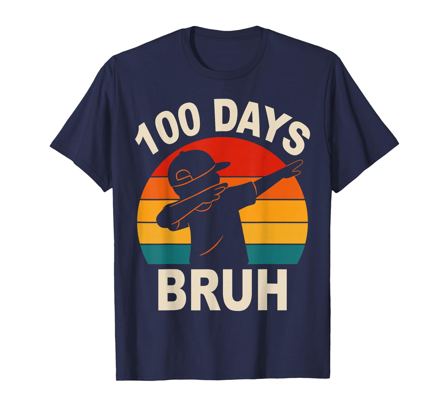 Bruh 100 Days of School 100th Day of School Dabbing Boys T-Shirt