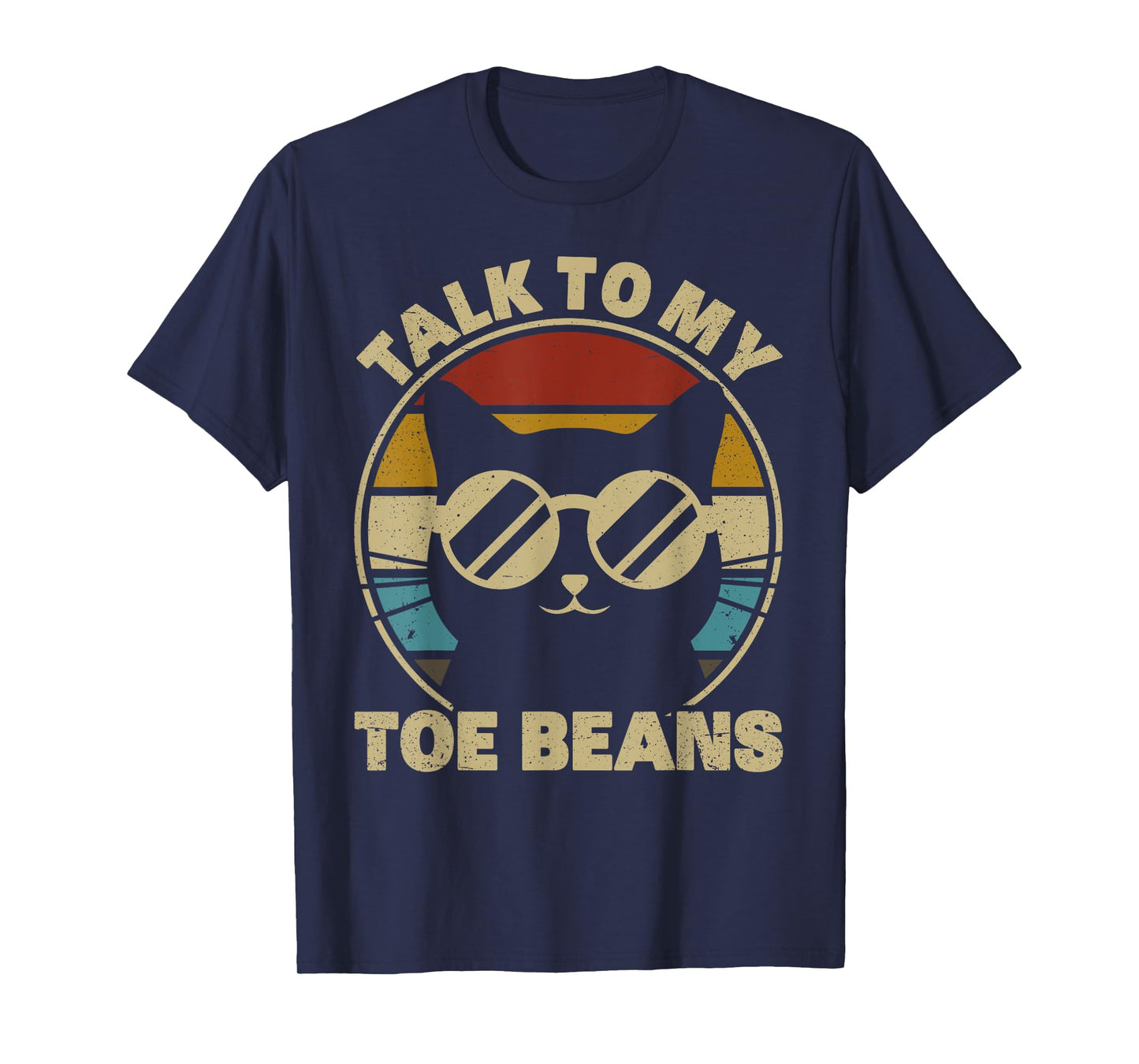 Talk to my Toe Beans Funny Cat Retro Paw of Cat T-Shirt for Men Women