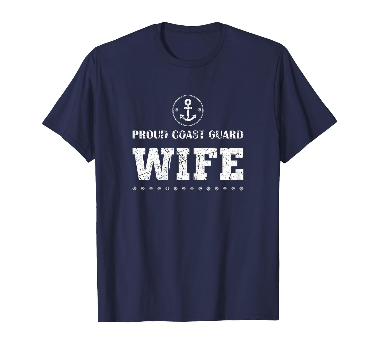 Coast Guard USCG Coastie Wife American Flag T-Shirt