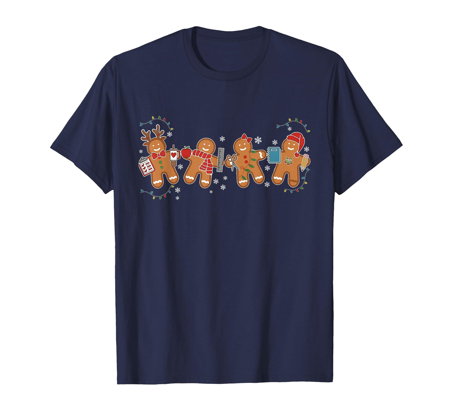 Gingerbread Teacher Holiday for Teacher Staff Christmas T-Shirt