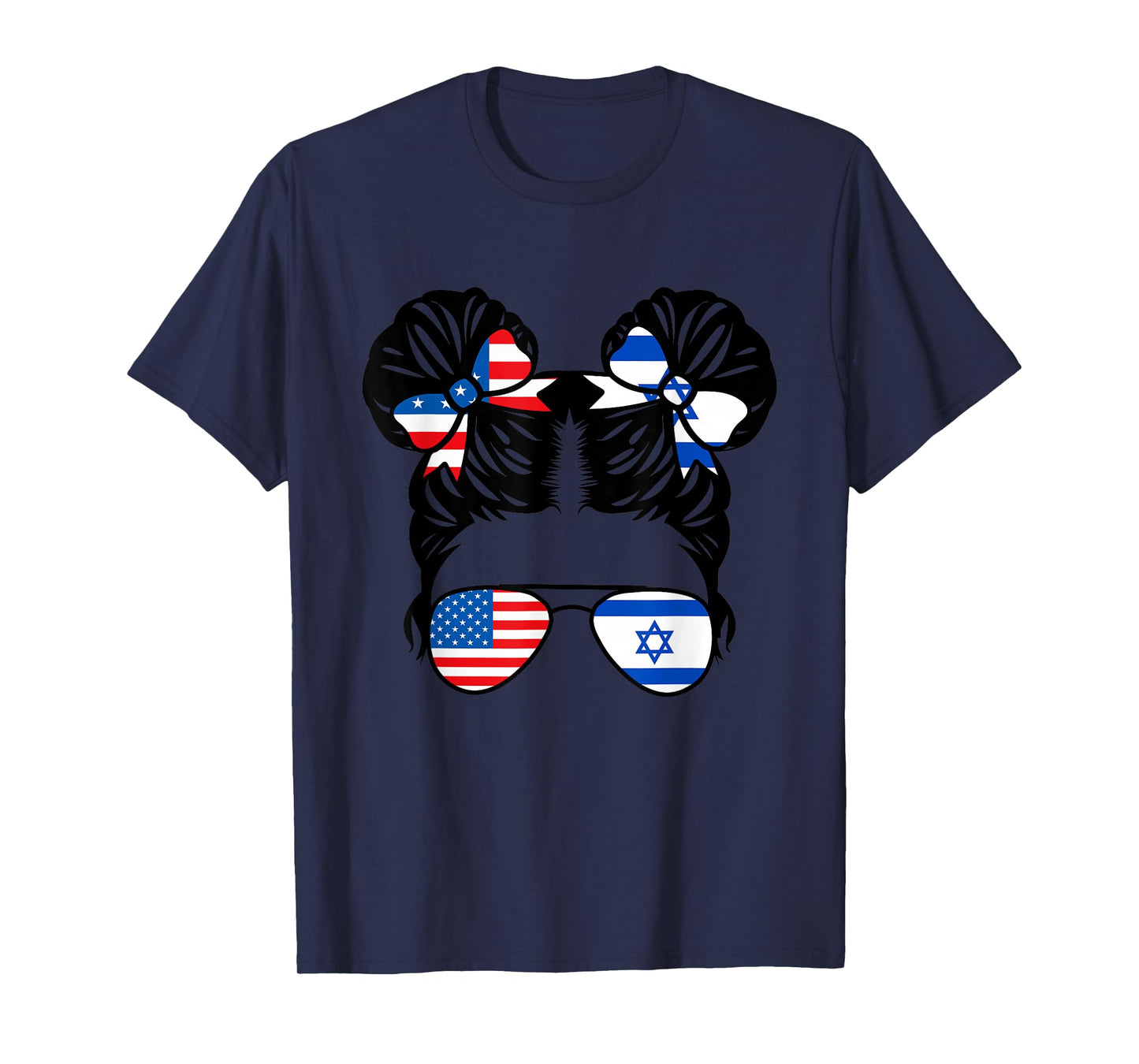 Half American Half Israelis Girl USA Israel Flag Patriot T-Shirt