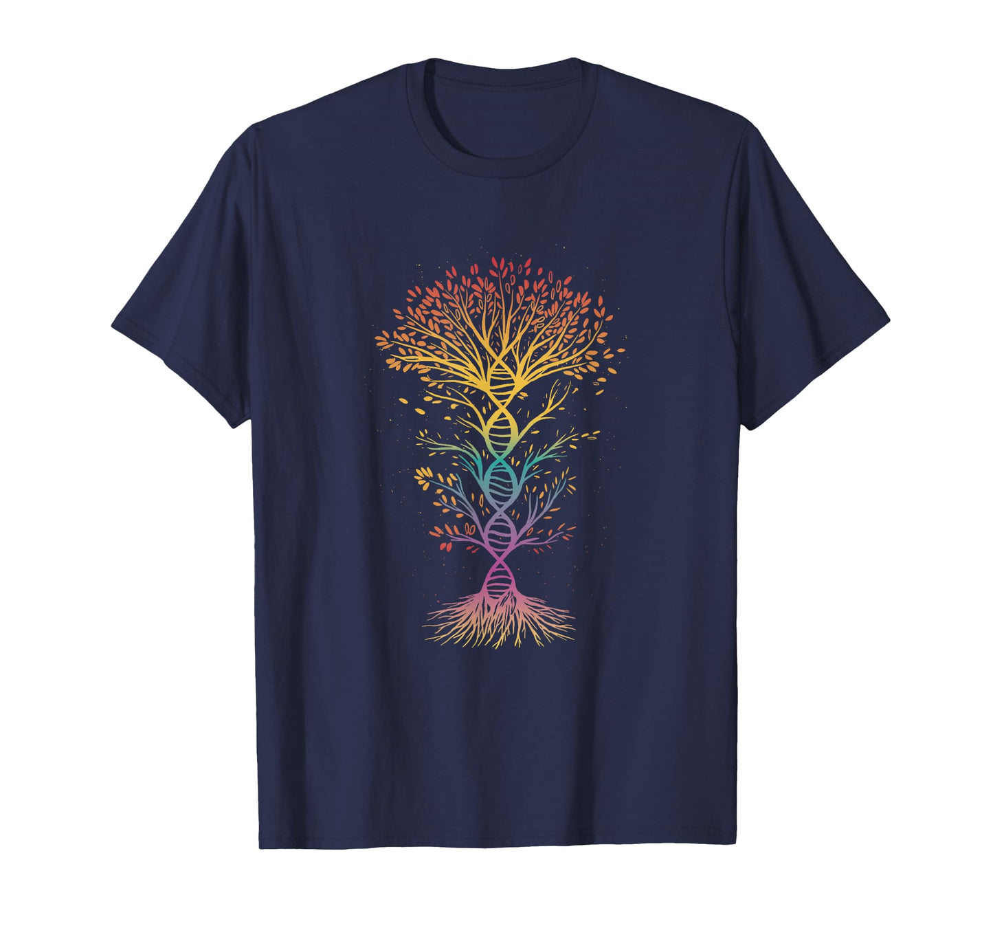 DNA Tree of Life Rainbow Science Nature Spirituality Trippy T-Shirt